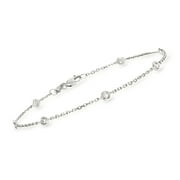 0.20 ct. t.w. Diamond Station Bracelet in 14kt White Gold, Women's, Adult